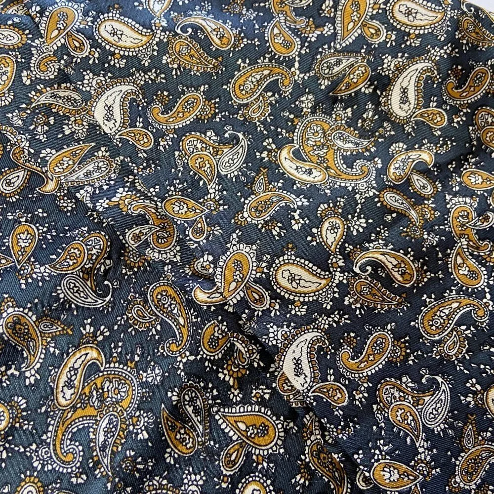Vintage Double Scarf  Paisley Gray